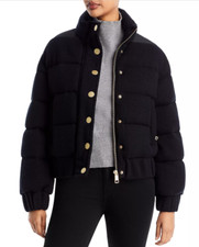Nicole Benisti Women Brooklyn Knit Puffer Jacket Black Size Xs