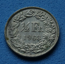 Schweiz 1/2 Franken 1963 B Stempelglanz Rarität! Preisvorschlag gewünscht!