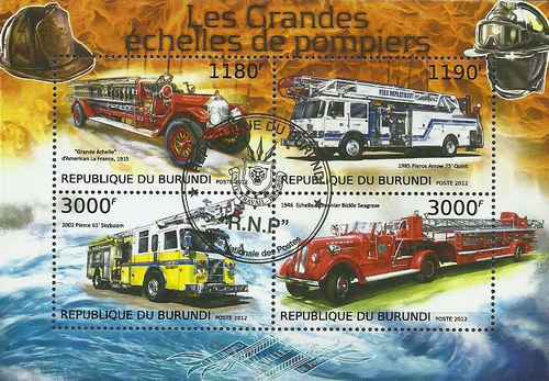 Briefmarken Feuerwehr Burundi 1830/3 o Jahr 2012 Lot 20703 - Bewertung: 19 € - Bild 1 von 1