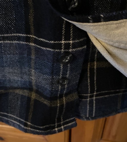 WOOLRICH FLANNEL Thick Long Sleeve Shirt Blue Men's Size XXL - Picture 6 of 13