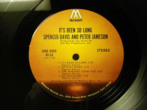 Spencer Davis Peter Jameson LP It's Been So Long 1971 Very Clean 33 RPM Orig! - Imagen 3 de 10