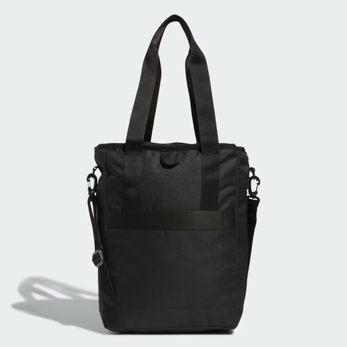 Adidas Tote Bag Black Crossbody Strap Water Zip Pockets Travel Utility Shop New - Picture 5 of 10