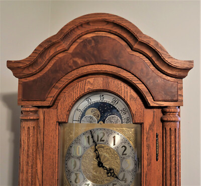 EMPEROR CLOCK COMPANY木製柱時計 大型 Emperor Clock Company Solid Oak Grandfather Clock Weight Driven
