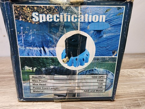 EDOU Automatische Schwimmbadabdeckung Pumpe 1200GPH 1/6HP 110W - Bild 1 von 5