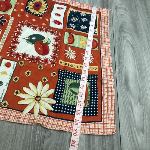Satin Square Scarf Summer Fruit Graphic Summer Kitchen Chef Cook Trad Wife - Picture 6 of 7