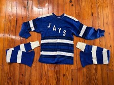 Vintage 1950s Jays Ice Hockey Team Jersey & Socks/Leggings, Wounded