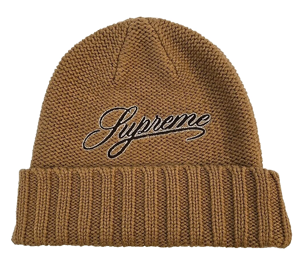 Bonnet Supreme Tricot Acrylique Laine Mélangée Marron Clair Adulte