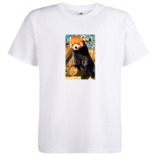Red Panda T-Shirt Wildlife Animal Photography Adult Unisex White Cotton Shirt