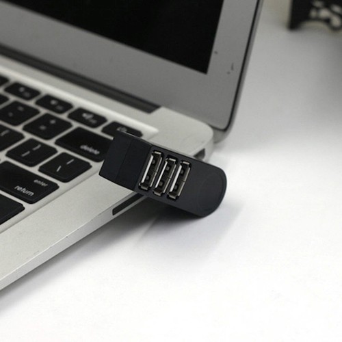 Mini 3 Port USB 2.0 Rotating Splitter Adapter Hub For PC Laptop Notebook HOT - Picture 3 of 7