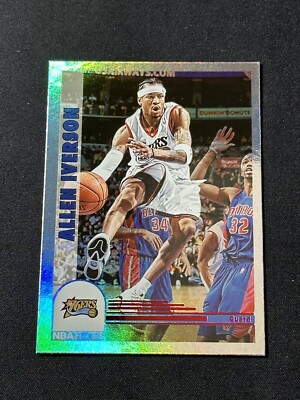 Allen Iverson 2022-23 NBA Hoops Tribute IMPULSE Red Foil /25 *Ultra Rare SSP*