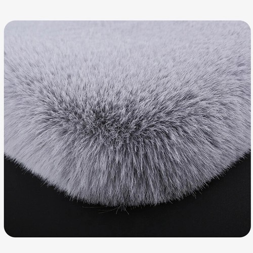 New Car Seat Cushion Winter Plush Rabbit Fur Winter Warmth Thick Wool One Piece - Picture 5 of 42