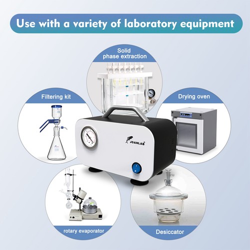 Lab Vacuum Pump Oilless Vacuum Filtration Pump Diaphragm Filter Pump 30L/min - Picture 3 of 10