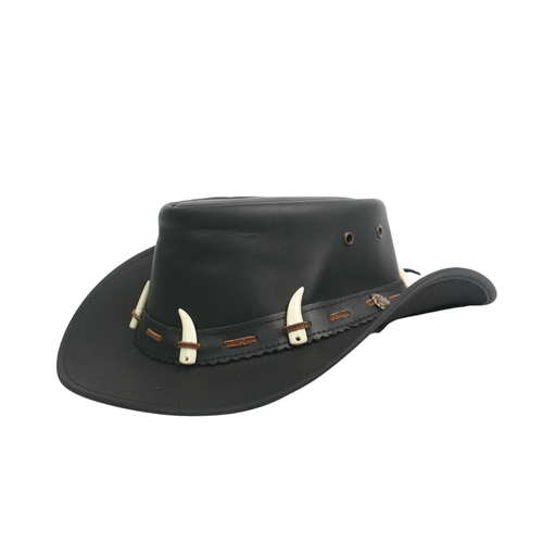 Genuine Leather Cowboy Hat, Western Cowboy Style, Leather Cowboy Hat Men Women - Picture 5 of 8