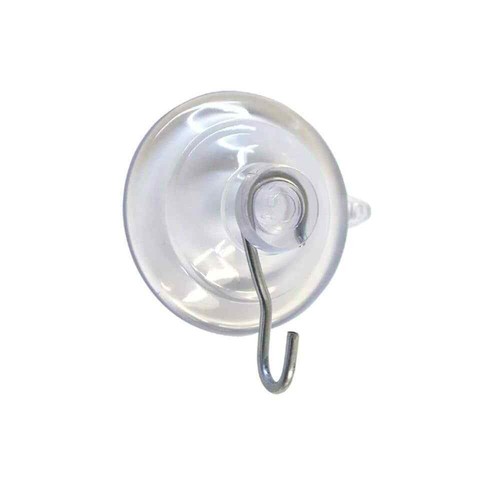 2.3kg Clear-Plastic Suction-Cup Haken (3-Pack)