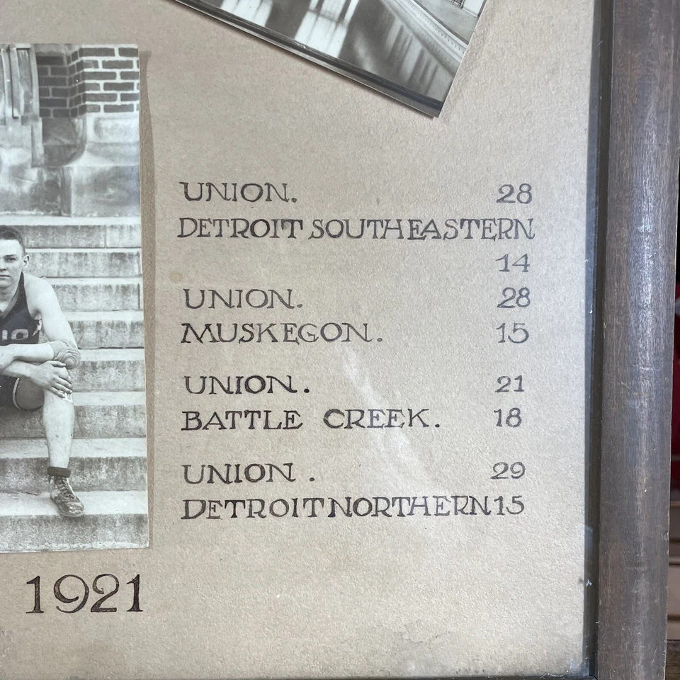 Antique 1921 Union Michigan High School Basketball State Champions Photo Aggies - Image 4 of 4