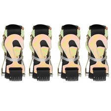 Axle Straps Race Car Trailer Hauler Ratchet Tie Down Strap Flatbed Tow Black