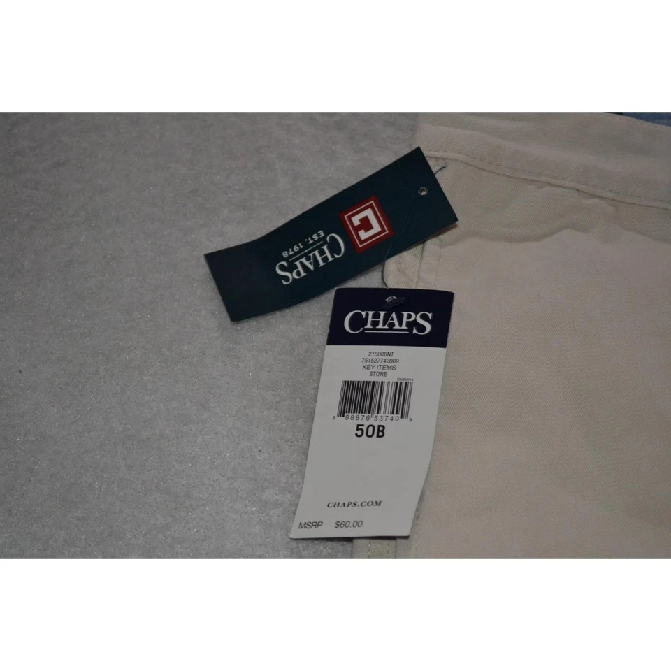 45822 Chaps Ralph Lauren Shorts Khakis Tan Size 50 Big & Tall Mens NEW - Image 4 of 4