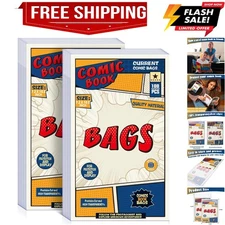 Clear 200 Count Comic Book Sleeves - 7.2 X 10.5 inches, Non-Toxic Protection