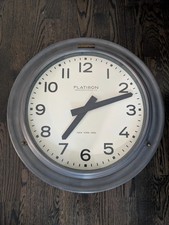 Restoration Hardware Flatiron Wall Clock - 25" - Industrial Steel & Glass