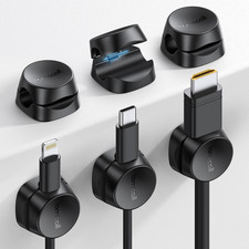 6Pack Cord Organizer, 1s Lock Spring Cable Holder Clips for Desk