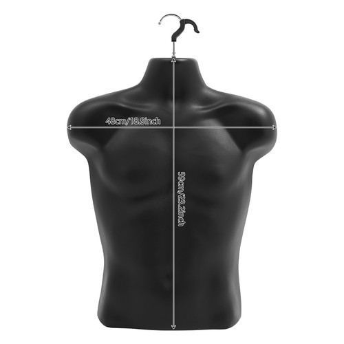 5 PIEZAS Maniquí Masculino Torso Maniquí Cuerpo Torso con Ganchos Hueco Espalda Cuerpo Torso - Imagen 6 de 20