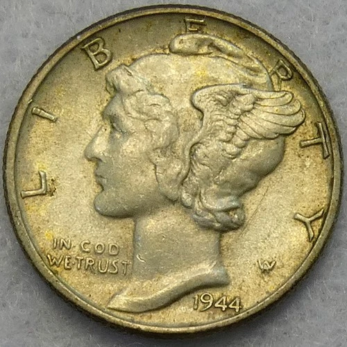 Almost Uncirculated 1944 Mercury Dime