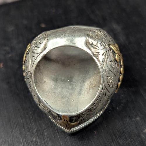 Antiker Sassanian Perser Geätzt Karneol Silber Ring - Bild 6 von 9