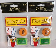 The Paper Studio La Petite FIRST GRADE  3-D Stickers 2 Packs My Art Scrapbooking