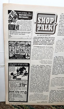 Vintage 1974 Hot Rod Shop Talk Ad Motorcycle Repair Kart Tee Rat’s Hole