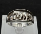 LIONESS RING Large Z.5 Size 925 8g Sterling Vintage Silversmith Artisan Mark