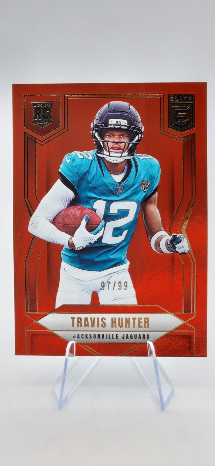 2025 Panini Donruss Elite - Rookies Travis Hunter #114 Red /99 (RC)