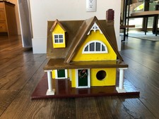 Vintage Handmade Birdhouse with Copper Roof