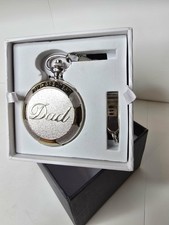 The Greatest Dad Two Tone Quartz Analog Men's Pocket Watch on Chain