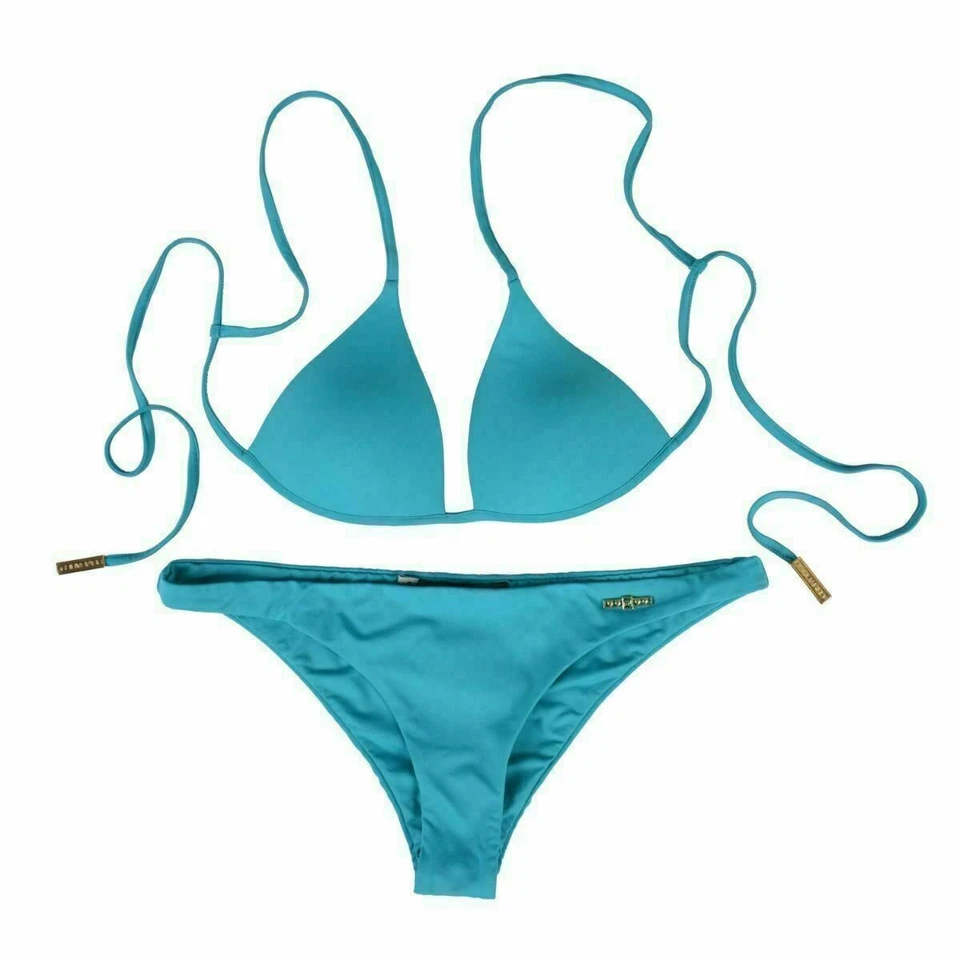 Traje de baño bikini de dos piezas decorado con detalle de metal azul marino Dsquared EE. UU. S UE 40 Foto 4 de 4