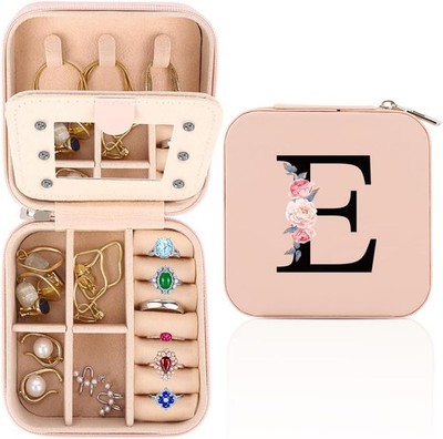 Schmuckkästchen Reise Etui mit Spiegel Personalisiert Kleine Organizer Damen