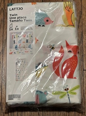 IKEA Twin Comforter Duvet Cover Animal Pattern ￼￼￼￼