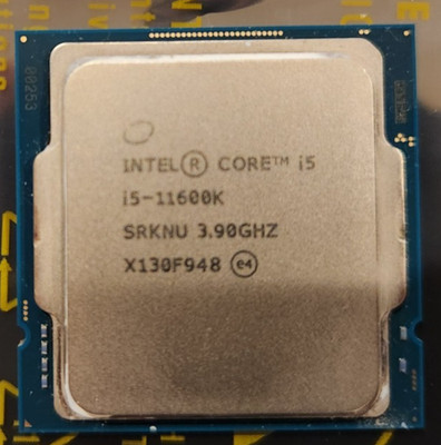 Intel Core i5-11600K Socket 1200 6 Core Desktop CPU SRKNU 3.90GHz - 4.90GHz