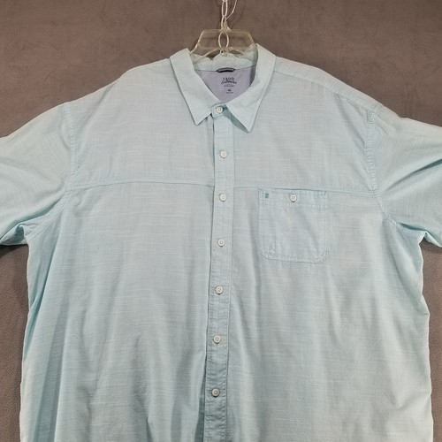 IZOD Gr. 4XL Saltwater Relaxed Classics Kurzarm Hemd mit Knopfleiste blau gestreift