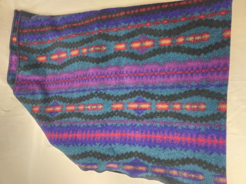 VTG Patagonia Synchilla Fleece Blanket Aztec Sacagawea Large 58x42 USA Made 90s - Picture 15 of 21