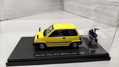 おまけ EBBRO Honda City with Motocompo 1981 1981 Honda City with Motocompo Scooter | Model Cars | hobbyDB