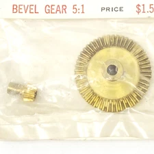 Brass Bevel Gear 5:1 Ratio 1/8" & 3/32" Bore and Set Screw Slot Car Japan Vtg