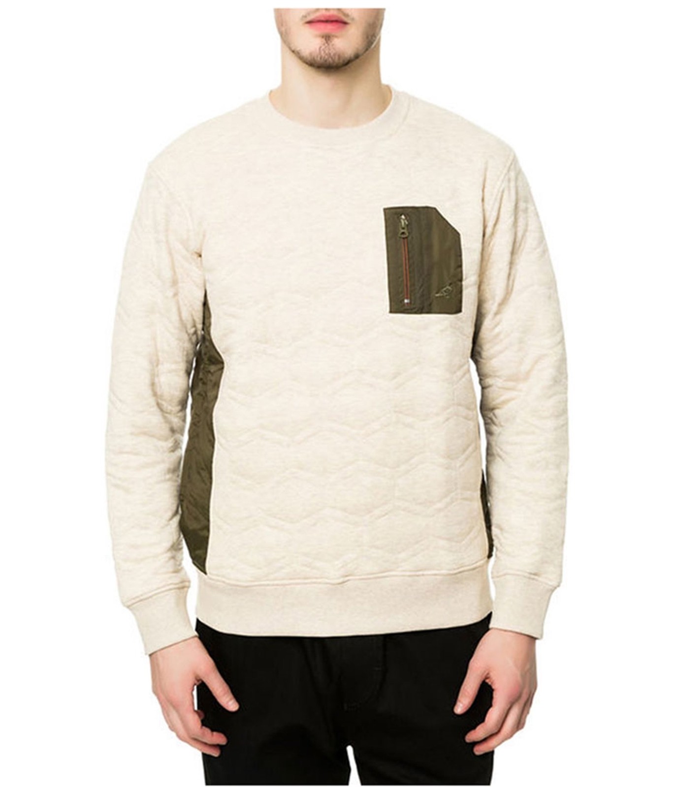 Мужская стеганая толстовка Miramar из штапеля, бежевый, Маленький размер