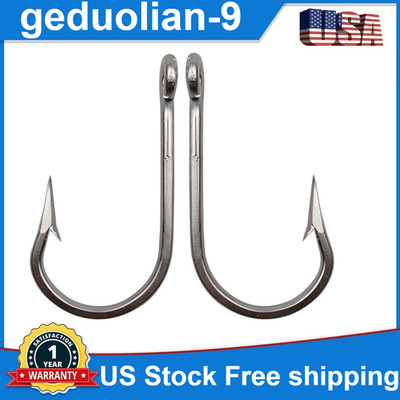 7 0 stainless fishing hooks 10pcs 7732 Stainless Steel Fishing Hooks Sharp Big Thick Tuna Bait Fishing  Hook