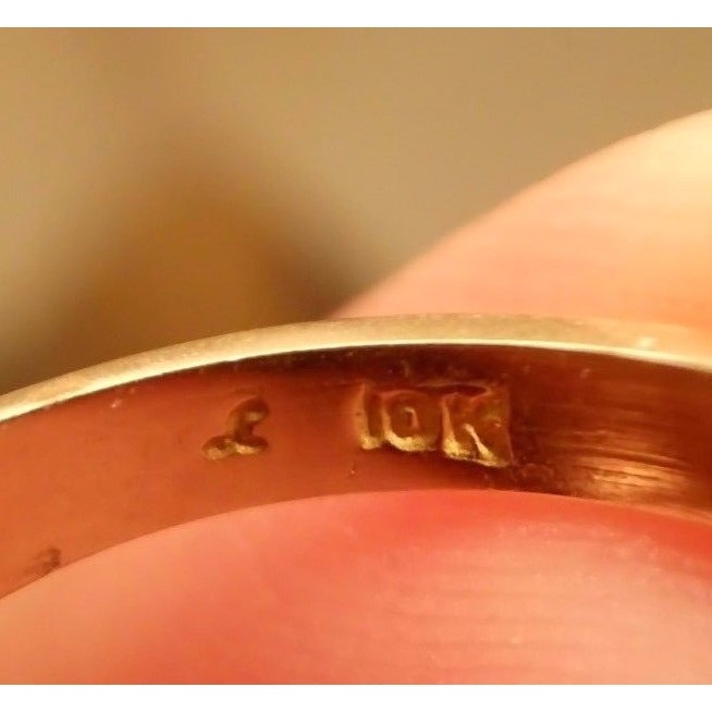 SOLID TRI - TONED GOLD GRAPES PATTERN RING. SIZE … - image 6