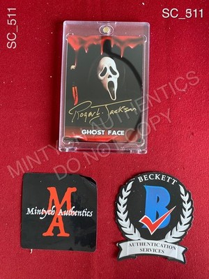 Roger L. Jackson signed Scream Ghost Face custom trading card Beckett COA