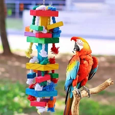 Bird Chewy Toy Bird Toy Pet Supplies Unique with Hanging Hook Wooden Cage