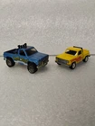 1977 Vintage Hot Wheels 1/64  Chevy Blue Pickup Eagle & 1978 Tomica Chevy Truck
