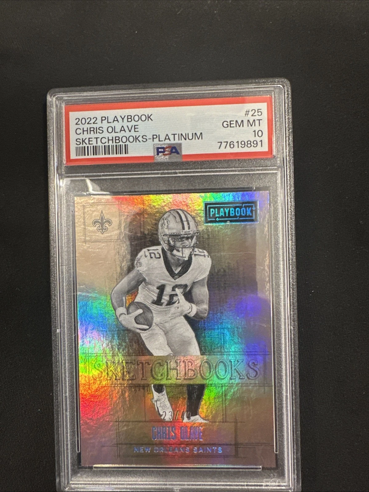 Chris Olave Panini Playbook Sketchbooks #25 Platinum