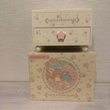 Little Twin Stars Kiki Lala Wooden Chest Jewelry Box Accessory Case Floral Rare