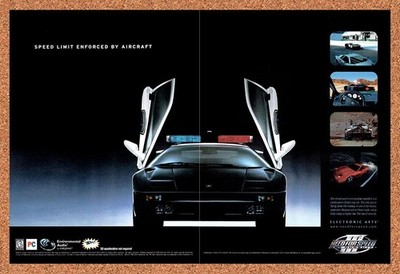 1998 Need For Speed Hot Pursuit III PC Original Advertisement / Retro Promo v2
